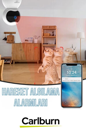 Dahili Mikrofon Hoparlör Gece Görüşlü Yüksek Çözünürlüklü Çift Taraflı Ses Özellikli Wi-Fi Kamera