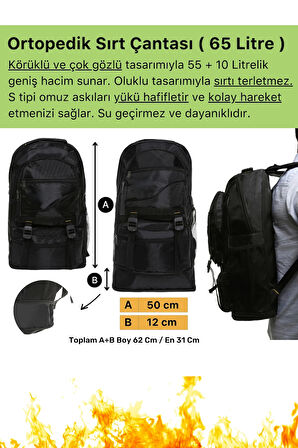 Premium Tam Kapsamlı Hazır Yangın Tüpü Battaniye Kazma Kürek Baret Dahil Acil Durum Sırt Çantası