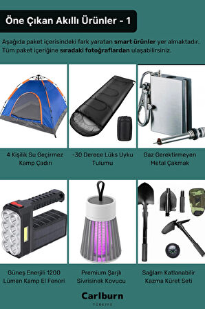 Profesyonel Tam Kapsamlı İçerik Hazır Başlangıç Seti Çadır 65L Körüklü Kamp Sırt Çantası Yaşam Kiti