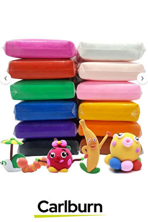 Özel Üretim Esnek Yumuşak Doku Dağılmayan Kıvamlı Zıplayan Hamur Karışık Renk 90 gr x 12 Adet