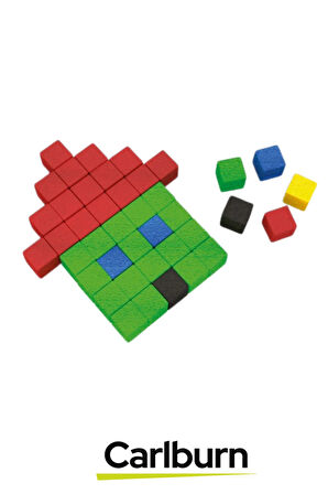 Özel Seri Eğitici Zeka Geliştirici Öğretici El Göz Koordinasyonu Ahşap Birim Küpleri - 100 Parça