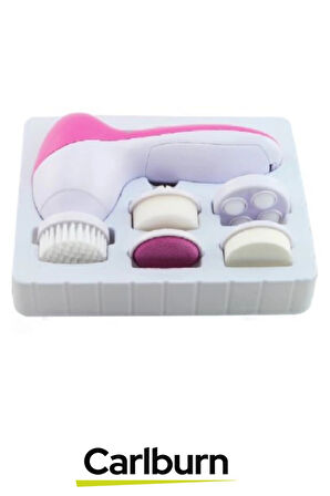 Özel Üretim 5 in 1 Başlıklı Pilli Yüz Temizleme Cilt Bakımı Siyah Nokta Masaj Peeling Fırça seti