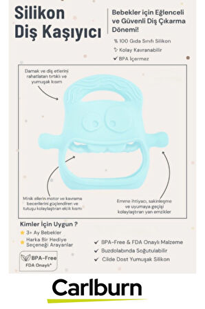 Bpa İçermeyen Yumuşak Diş Çıkarma Dönemi Kaşıma Karşıtı Eğlenceli Güvenli Bebek Silikon Diş Kaşıyıcı