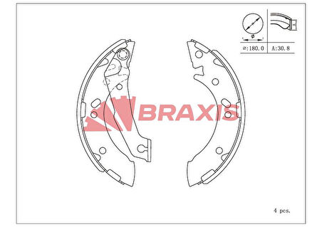 Hyundaı Fren Balatası Arka Pabuc Accent 1.3 1.5 94 > 00 (yumurta Kasa) Atos 1.0 99 > - Braxıs Ac0216