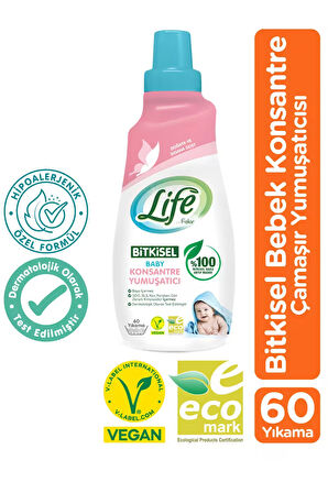 Bitkisel Vegan Konsantre Bebek Çamaşır Yumuşatıcısı 1500 Ml-hipoalerjenik,%100 Doğal Temizlik