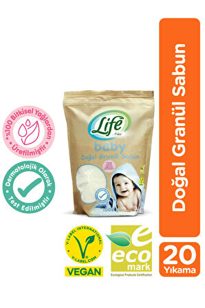 %100 Bitkisel Doğal Bebek Granül Toz Sabun 1 Kg, Vegan, Hassas Formül, %100 Doğal Temizlik