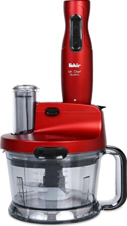 Fakir Rondo Blender Mikser Seti MrChef Quadro 1000w Rouge Kırmızı