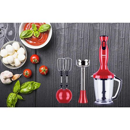 Fakir Lucina 1000 W Blender Seti (Kırmızı)