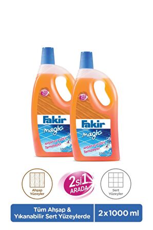 Fakir Magic 2'si 1 Arada Ahşap ve Sert Yüzey Temizleyici 1000ml x 2 Adet