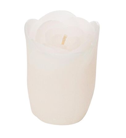 Beyaz Gül Mum