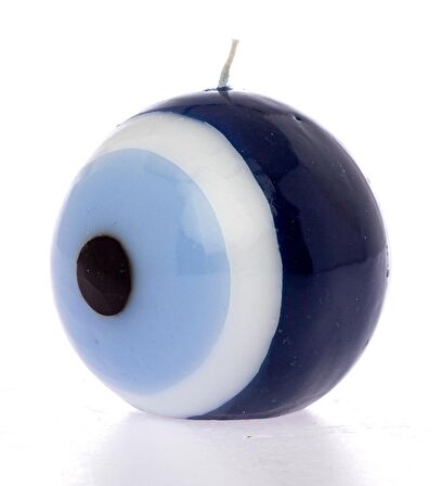 Nazar Boncuğu Yuvarlak Mum - Büyük