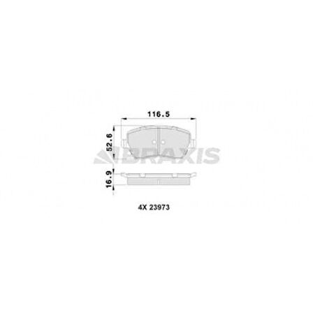 Renault On Fren Balatası Micra K12 03> Note 06> Clio III 05> Modus 04> Duster 10> Logan 04> Dokker 12> G:116 - Braxıs Ab0006