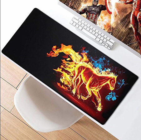 AT HORSE 70x30 Cm Speed Kaymaz Taban Dikişli Oyuncu Gaming Mouse Pad