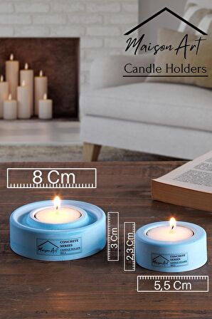 Holder | 2'Li Set Mumluk | Tea Light Mumluk Seti | Dekoratif Şamdan Mumluk