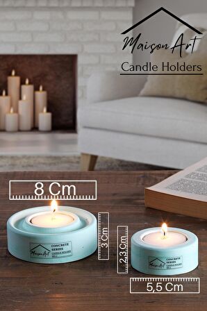 Holder | 2'Li Set Mumluk | Tea Light Mumluk Seti | Dekoratif Şamdan Mumluk