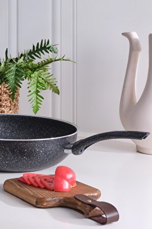 Wok Tava 24 Cm Granit Derin Vok Tavası