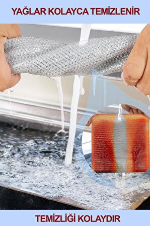 Dish | 5'li İnox Çift Katmanlı Çizmez Paslanmaz Yeni Nesil Çok Amaçlı Bulaşık Teli Çelik Ovalama Teli