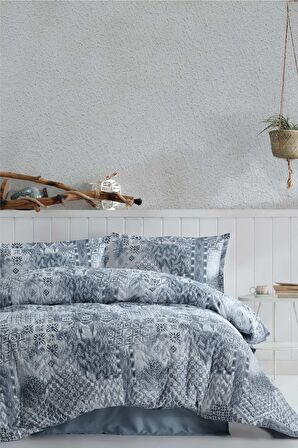 Clasy Ranforce 100% Pamuk Çift Kişilik Dört Mevsim Set