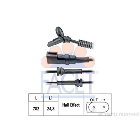 Ford On Abs Hiz Sensoru (sag / Sol) Fiesta 01>08 - Facet 21.0024