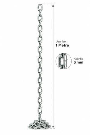 Güvenilir ve Sağlam 3m 3mm Çelik Zincir