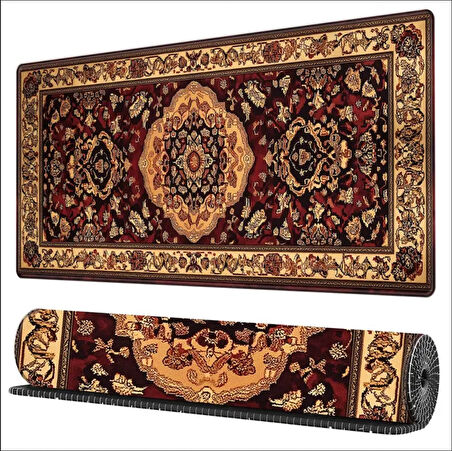 70X30 CM  TÜRK HALISI TEMALI KAYDIRMAZ TABAN SPEED YÜZEY OYUNCU MOUSE PAD GAMİNG
