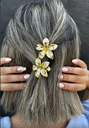 2'li Altın Renk Lotus Pens Toka Set