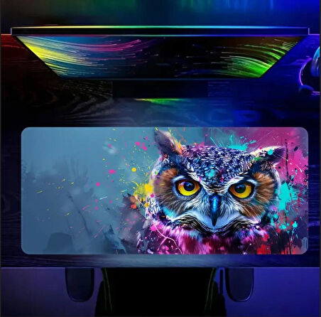 70X30 CM BAYKUŞ TEMALI KAYDIRMAZ TABAN SPEED YÜZEY OYUNCU MOUSE PAD GAMİNG