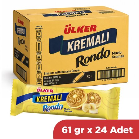 Ülker Kremalı Rondo Muzlu Bisküvi 61 gr x 24 Adet