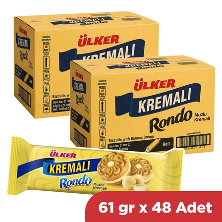 Ülker Kremalı Rondo Muzlu Bisküvi 61 gr x 48 Adet (2 Koli)