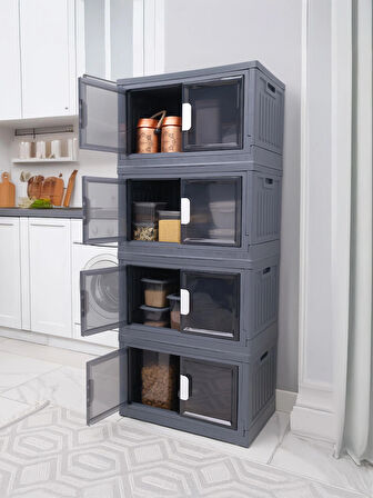 4 Katlı Çok Amaçlı Katlanır Banyo Mutfak Düzenleyici Dolap, Organizer, Ayakkabılık