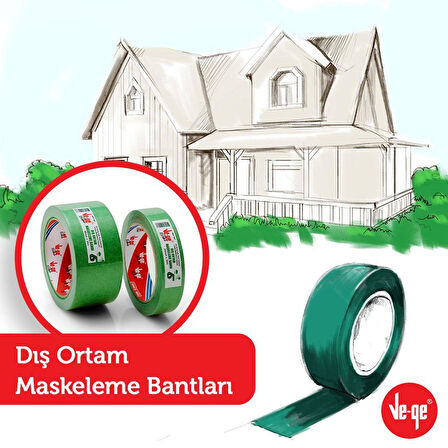 VE-GE DIŞ ORTAM MASKELEME BANTI YEŞİL 48MMX30MT