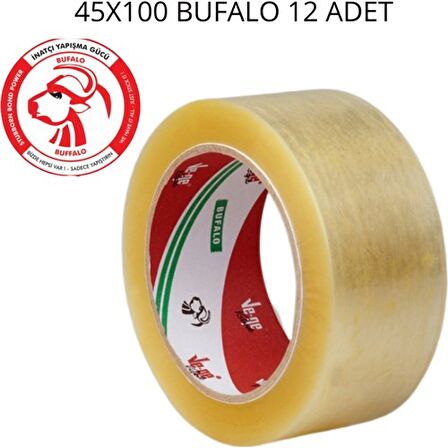 Vege (Aslan) Koli Bandı 45 mm X100 Metre Şeffaf 12 Adet