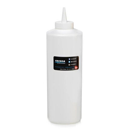 Bora Plastik BO2105 Kapaklı Ketçap Mayonez Şişesi 950 ml Beyaz