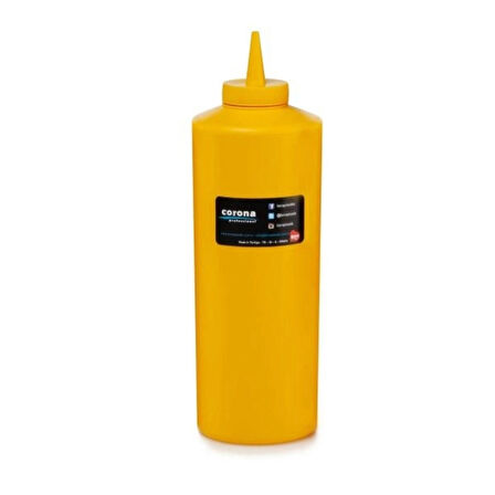 Bora Plastik BO2106 Kapaklı Ketçap Mayones Şişesi 950 ml Sarı