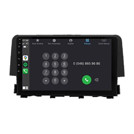 Honda Civic FC5 Android Multimedya Sistemi (2016-2021)