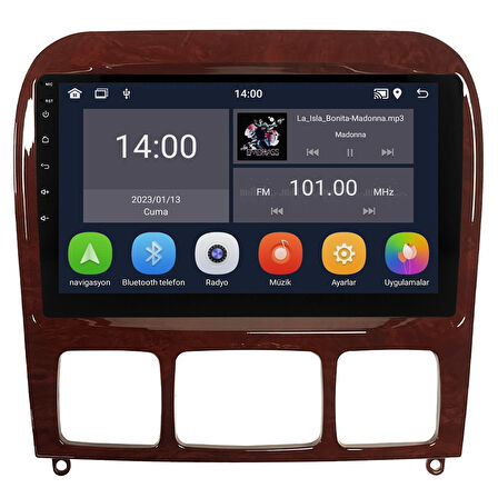 Mercedes S Class W220 Android Multimedya Sistemi (1999-2005) CRV-4346XD