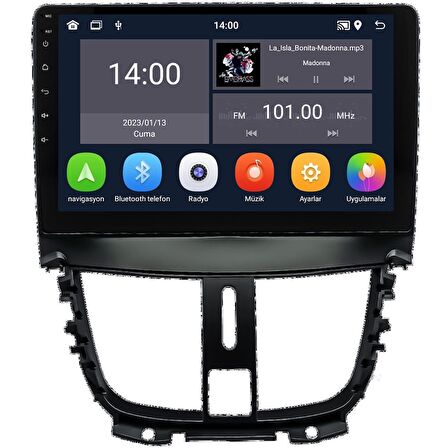 Peugeot 207 Android Multimedya Sistemi (2006-2012)