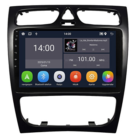 Mercedes C Serisi W203 Android Multimedya Sistemi (2002-2004) CRV-4839XD