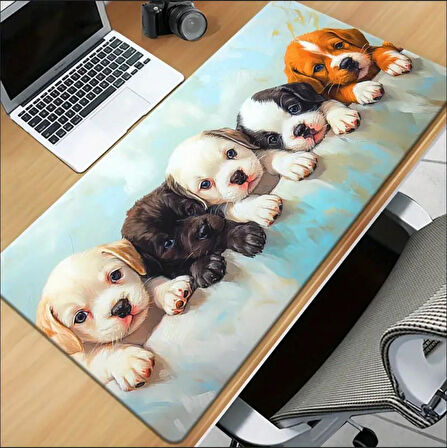 70X30 CM SEVİMLİ KÖPEK TEMALI KAYDIRMAZ TABAN SPEED YÜZEY OYUNCU MOUSE PAD GAMİNG