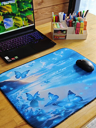 SGE TEKNOLOJİ 55X45 CM RENKLİ PAPATYALAR KAYDIRMAZ TABAN SPEED YÜZEY OYUNCU MOUSE PAD GAMİNG PAD