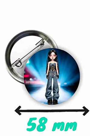BLACKPINK Jennie Temalı 58 mm Rozet