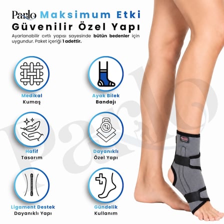 Ligament Destekli Ayak Bilekliği Ek 8 Bandajlı Ayarlanabilir Neopren Ayak Bileği Desteği