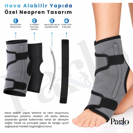 Ligament Destekli Ayak Bilekliği Ek 8 Bandajlı Ayarlanabilir Neopren Ayak Bileği Desteği