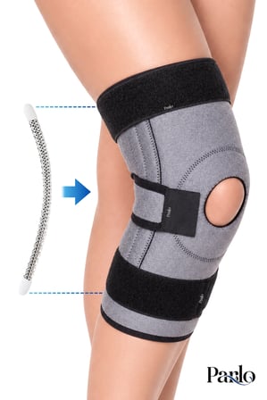 Ligament ve Patella Destekli Dizlik Ayarlanabilir Ortopedik Diz Desteği Spiral Balenli Diz Destek Bandajı