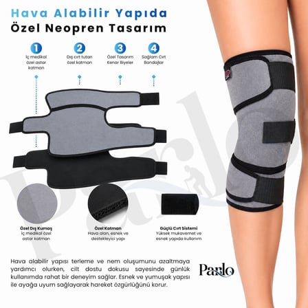 Kapalı Patella Dizlik Ayarlanabilir Neopren Ortopedik Dizlik- Diz Desteği