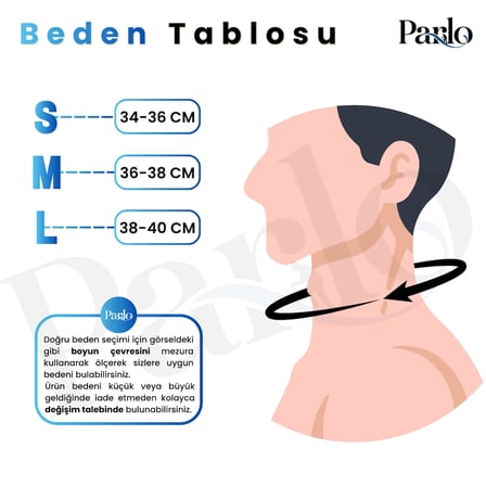 Ortopedik Sünger Boyunluk Lacivert Ergonomik Servikal Boyun Desteği Hafif ve Hava Alabilen Tasarım