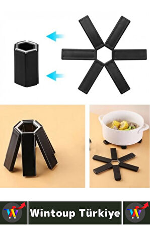 Yüksek Isıya Dayanıklı Kaymaz Yapışmaz Tencere Tava Masa Tezgaha Zarar Vermez Katlanabilir Nihale