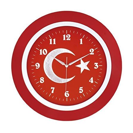 Aypaş AYP 116 Galaxy Türk Bayrağı Duvar Saati 