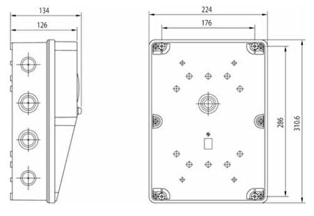 Schneider 220x300 Boş Kombinasyon Kutusu IP54 3477-758-0600