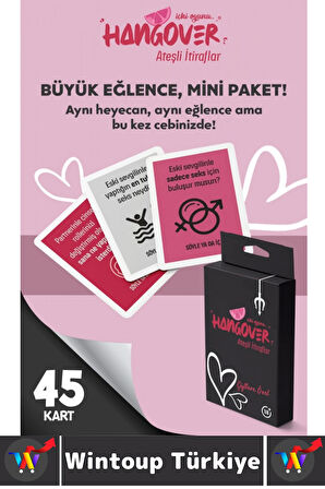 Eğlenceli Parti Özel Gün Sevgililer Günü Çift Cesur Oyun Hangover Mini İçki Oyunu-Ateşli İtiraflar